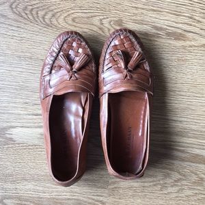 Cognac camel Cole Haan loafers with tassel 7.5/8